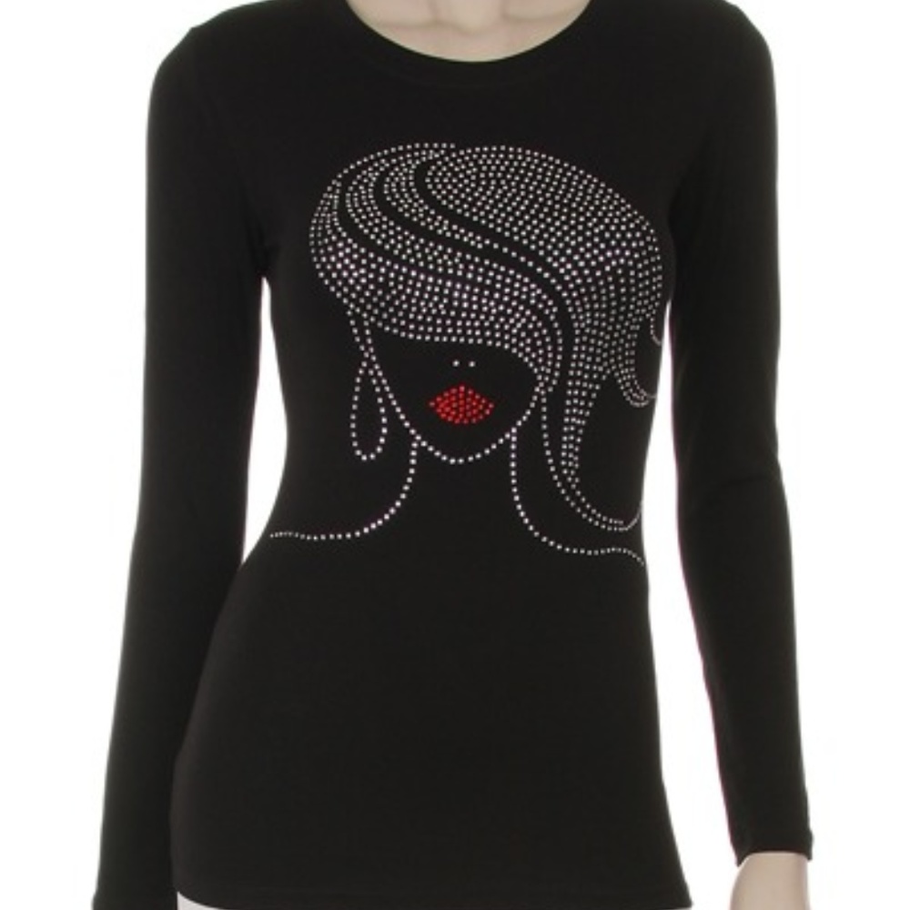 Tween Rhinestone Hair T shirt